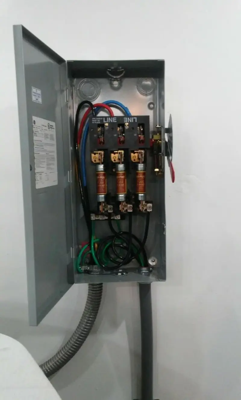 Three-phase disconnect switch installed for Electrical Wiring & Rewiring in Hinsdale